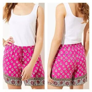 Loft Shorts Block Print Nicole Razzle Dazzle XS Pink Boho